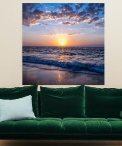 Wanddoek Sunset Beach 2x2mtr, Pvc