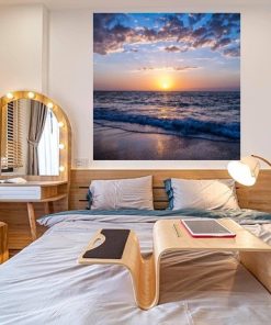 Wanddoek Sunset Beach 2x2mtr, Pvc